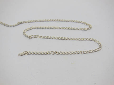 1Pack X 100 Meters Coloured Curb Chain Jewelry Finding - White - Click Image to Close