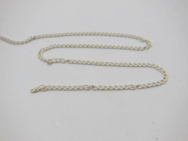 1Pack X 100 Meters Coloured Curb Chain Jewelry Finding - White - Click Image to Close