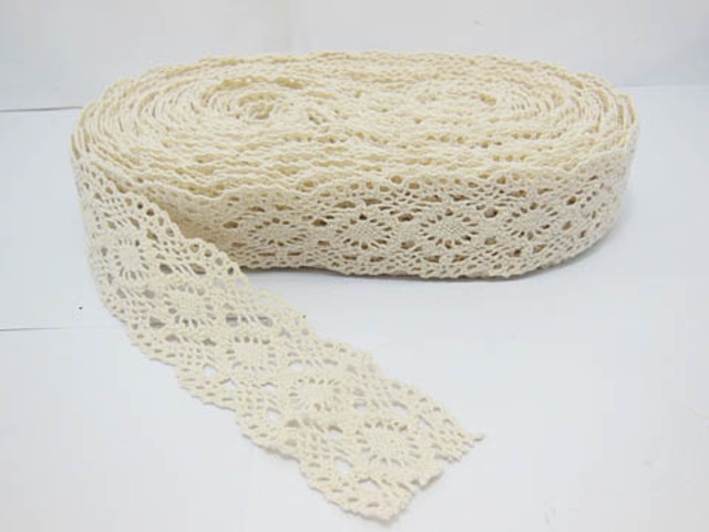1Bagx20Yards Ivory Floral Linen Trim Embellishment 4cm Wide 1Bagx20Yards Ivory Floral Linen Trim Embellishment 4cm Wide