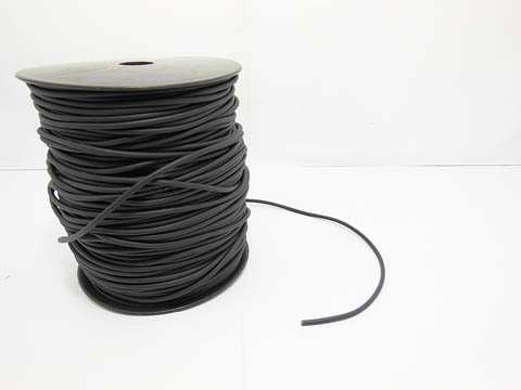 100 Metres Black Rubber Jewelry Beading Cord 2.5mm - Click Image to Close