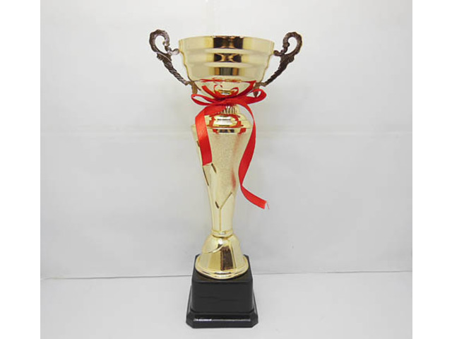 1X Metal Golden Plated Trophy Novelty Achievement Award 32.5cm - Click Image to Close