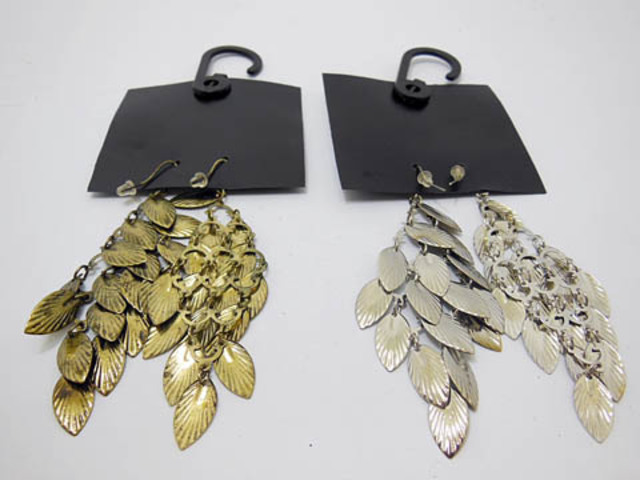 12Pairs Fashion Metal Art Drop Hook Earrings - Click Image to Close