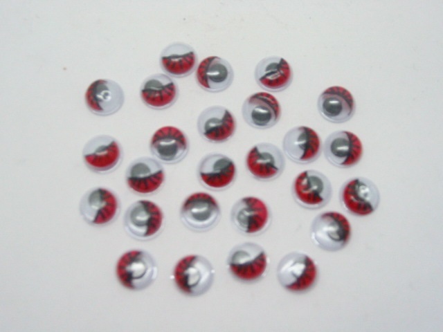 1000 Red Joggle Eyes /Movable Eyes With Eyelash 1000 Red Joggle Eyes /Movable Eyes With Eyelash