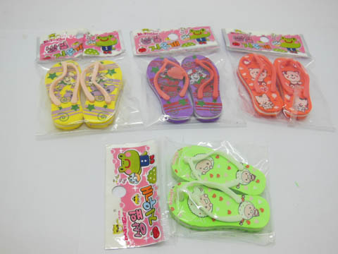 45Packet X 2Pcs Slippers Shaped Erasers 54x25mm Mixed - Click Image to Close