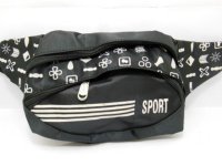 4Pcs Black Back Waist Bags Waist Pouch Bum Bags - White