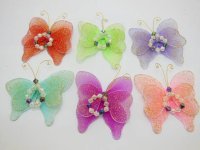 50 Butterfly Craft Kits with Powders & Bead Mixed Colour