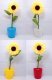 24 Flashing Potted Sunflower Wedding Home Decoration