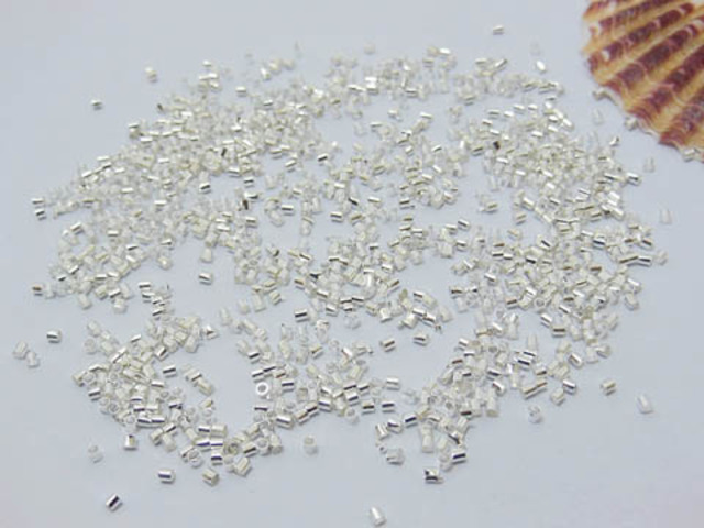 10000 Silver Plated Copper Material Tube Crimp Beads 1.5mm 10000 Silver Plated Copper Material Tube Crimp Beads 1.5mm