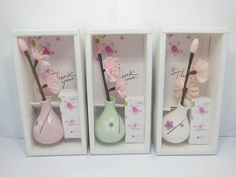 1Set Ceramic Bottle Reed Diffuser Home Fragrance Peach Blossom D - Click Image to Close