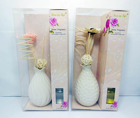 1Set Ceramic Bottle Reed Diffuser Home Fragrance Flower D??cor - Click Image to Close