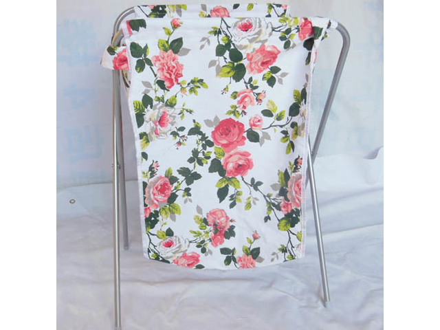 1X Metal Frame Folding Rose Storage Laundry Basket 65cm High - Click Image to Close