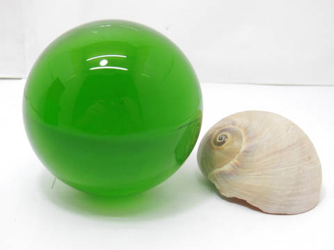 1X 80mm Green Crystal Sphere Ball without Base - Click Image to Close