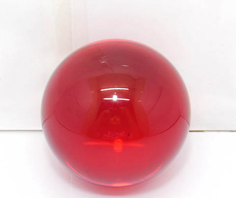 1X 80mm Red Crystal Sphere Balls - Click Image to Close