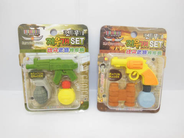 18Sheet x 3Pcs Weapon Tools Eraser Rubber Assorted 18Sheet x 3Pcs Weapon Tools Eraser Rubber Assorted