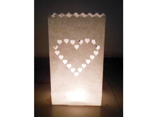 10X Heart Candle Bag Lantern Bags Wedding Party Favor