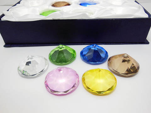 12X New Taper Crystal Balls 40mm with Case Mixed Color - Click Image to Close