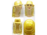 12 Golden Tinsel Hat Glitter Costume Prop Party Favor