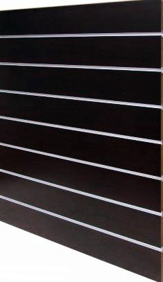 1X Slatwall Panels 7 Aluminum Channel Inserts:122x244cm - Black - Click Image to Close