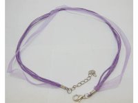 100 Purple Multi-stranded Waxen & Ribbon for necklace
