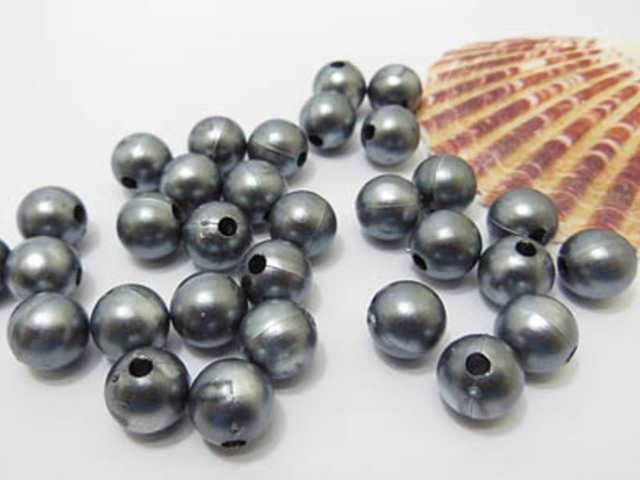 478 Light Grey Round Simulate Pearl Beads 10mm - Click Image to Close