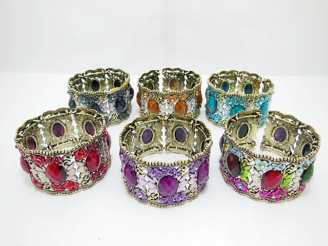 6Pcs New Bangle Bracelets 40mm Wide Mixed - Click Image to Close