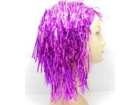 10 New Fuschia Pom-Pom Tinsel Costume Wigs 10 New Fuschia Pom-Pom Tinsel Costume Wigs