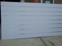 1X Slatwall Panels 7 Aluminum Channel Inserts:122x244cm - White