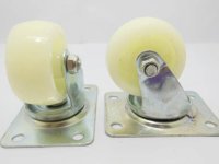 4X New White Swivel Castor Wheels 2.5"