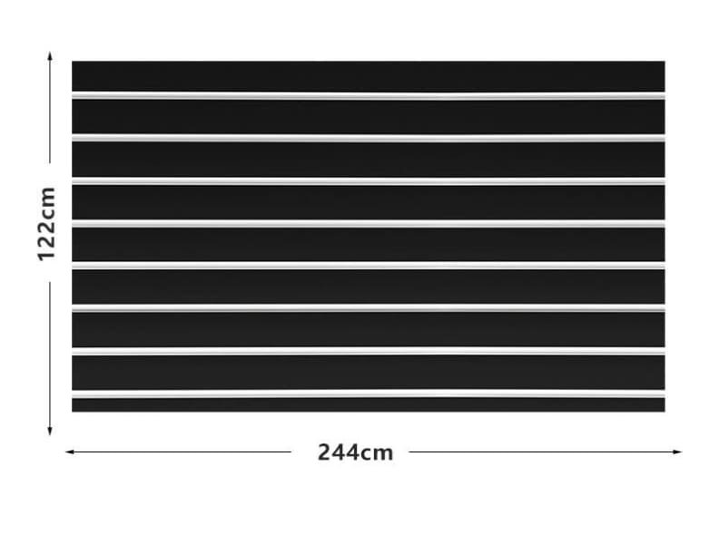 (image for) 1X Slatwall Panels 14 Aluminum Channel Inserts:122x244cm - Black