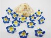 100 Dark Blue Fimo Beads Frangipani Jewellery Finding 1.5cm 100 Dark Blue Fimo Beads Frangipani Jewellery Finding 1.5cm