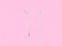 20pcs Pure 925.Sterling silver eye pin 25mm