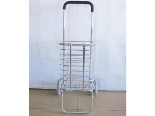 1X Aluminum Silver Color Folding Supermarket Shopping Cart