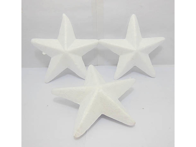 100Pcs New Polystyrene Foam Star Decoration Craft DIY 115mm - Click Image to Close