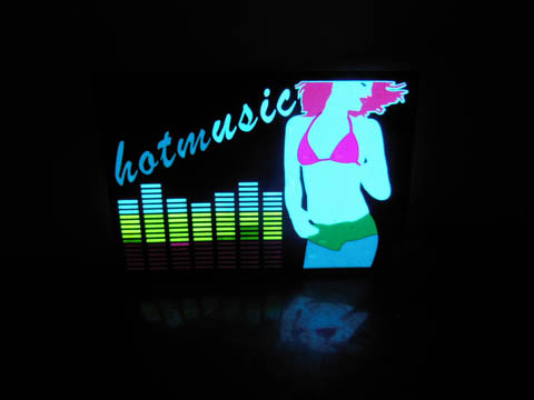 1X Bikini Girl Light Up Flashing LED Glow Equalizer - Click Image to Close