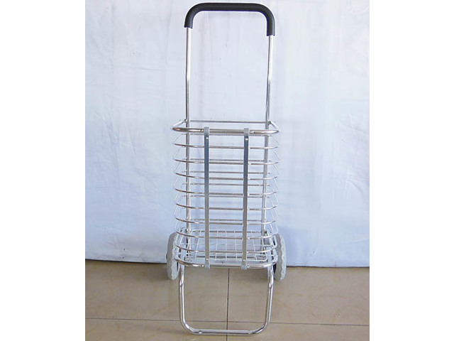 1X Aluminum Silver Color Folding Supermarket Shopping Cart 1X Aluminum Silver Color Folding Supermarket Shopping Cart