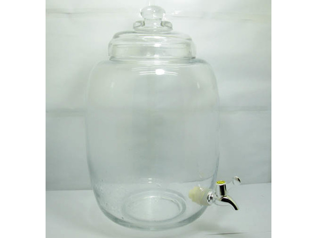 1X Apothecary Drink Beverages Dispenser Jar with Tap 40cm High