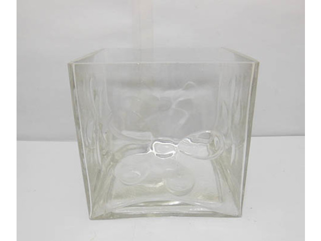 4X Flower Pattern Wedding Cuboid Table Flower Vases 10x10cm