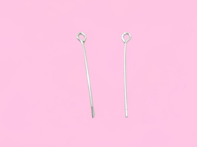 20pcs Pure 925.Sterling silver eye pin 25mm