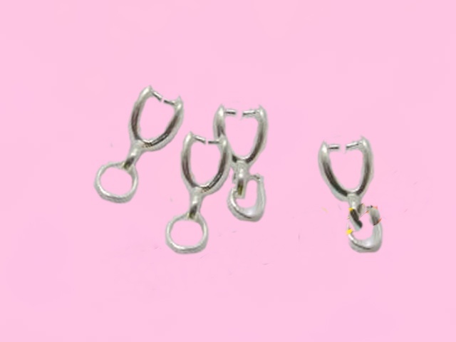 10pcs 925.Sterling silver Snap on bail for Pendants 5.5X13mm