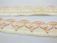 1Sheet X 16Meters Braid Trim Embellishments 24mm Wide - Pink