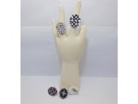 48Pcs Fashion Shell Ring Adjustable Size 4 Designs