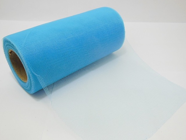 4Roll X 25Yds Tulle Spool 15cm Wedding Gift Bow Craft - Sky Blue - Click Image to Close