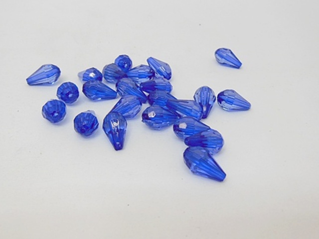 (image for) 1800Pcs Blue Faceted TearDrop Acrylic Beads Finding