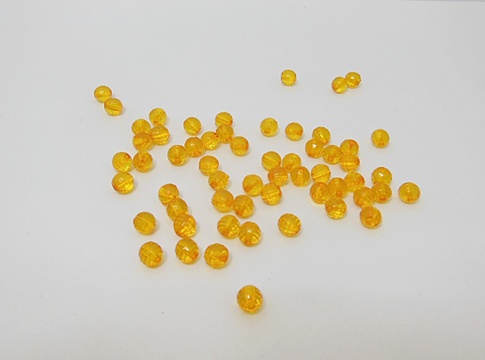4200 Orange Faceted Round Beads Jewellery Finding 6mm - Click Image to Close