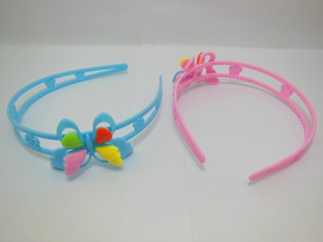 12 New Plastic Butterfly Headband Hairband for Girls 2cm Wide 12 New Plastic Butterfly Headband Hairband for Girls 2cm Wide