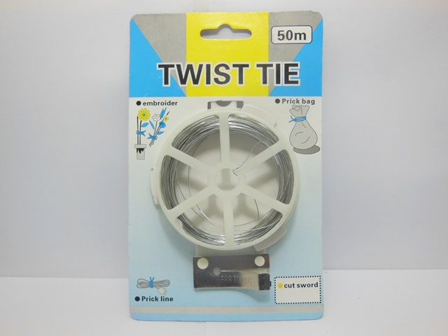 10Rolls X 50Meter Multi Purpose Craft Twist Tie Wire With Cutter