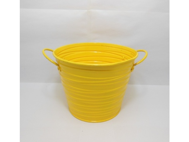 10X Yellow Tin Pail Bucket w/Ring Handle for Wedding Favor - Click Image to Close