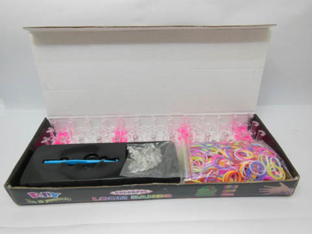 1Set Loom Bands Kit Rubber Bands Clips DIY Bracelet Making - Click Image to Close