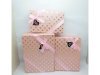 1Set X 3Pcs Nesting Gift Box with Ribbon on Top - Pink 1Set X 3Pcs Nesting Gift Box with Ribbon on Top - Pink