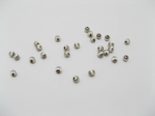 1000 Nickel plated Corrugated Ball Beads Spacer 5mm - Click Image to Close